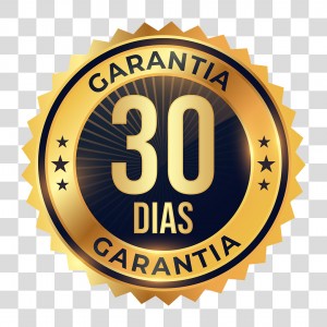 Selo dourado de garantia de 30 dias